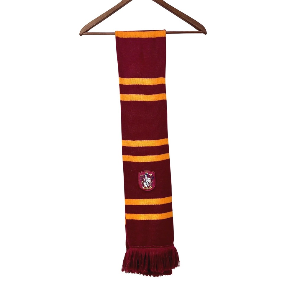 Harry‎ Potter Gryffindor Scarf Platform 9 3/4 Burgundy Gold Striped Knit Scarf